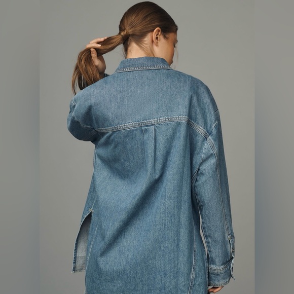 NWT Pilcro Long-Sleeve Denim Chore Shirt - Picture 2 of 9